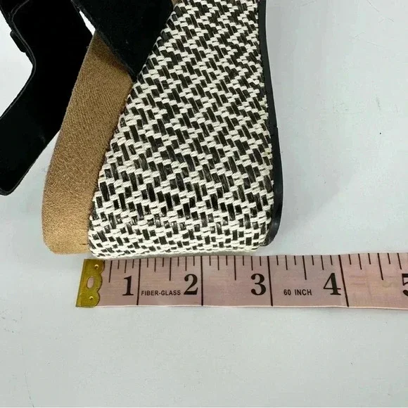 Lucky Brand Kollia Leather Platform Wedge Sandal Black - Picture 8 of 8